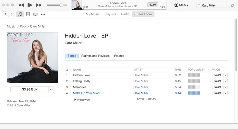 Caro Miller EP - Hidden Love 2