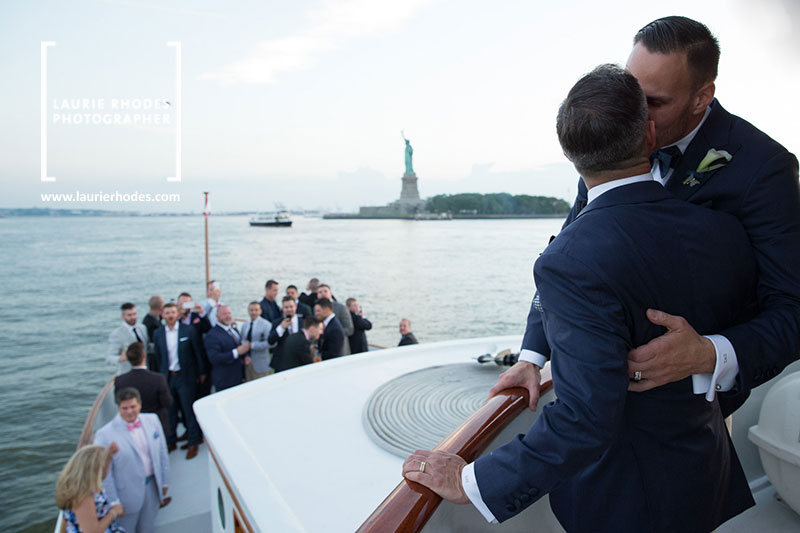 Photo of same-sex wedding by Laurie Rhodes on the Mariner III - 5