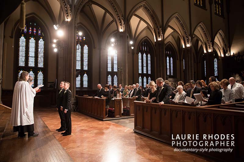Michael & Scott are married at Trinity Church in NYC - photographed by New York wedding photographer Laurie Rhodes - gay wedding photography #4