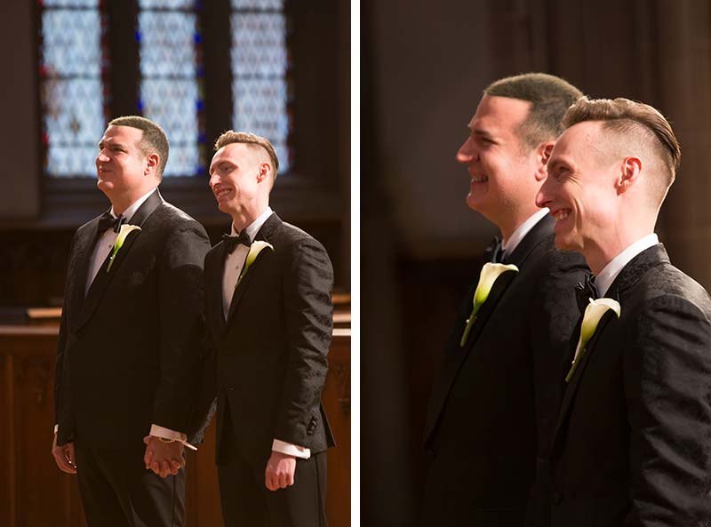 Michael & Scott are married at Trinity Church in NYC - photographed by New York wedding photographer Laurie Rhodes - gay wedding photography #6